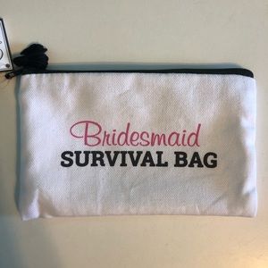Bridesmaid survival makeup gift zipper bag
